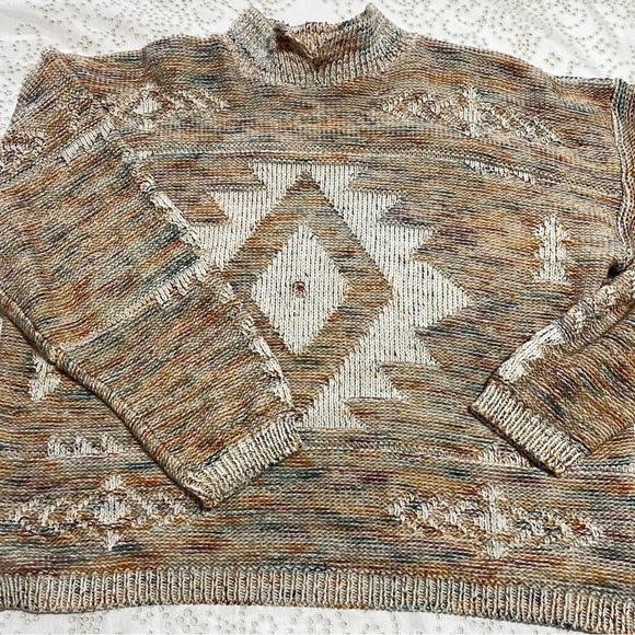 Vintage marled knit sweater size XL - Picture 3 of 11